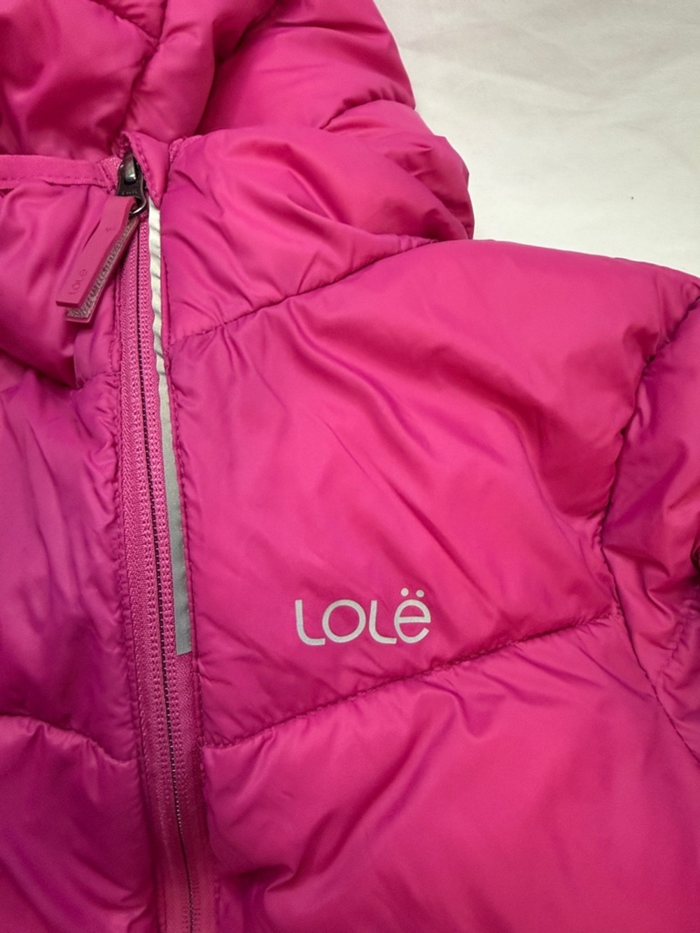 Lole NWOT Kids Packable Pink Hooded Puffer Jacket - Picture 4 of 11